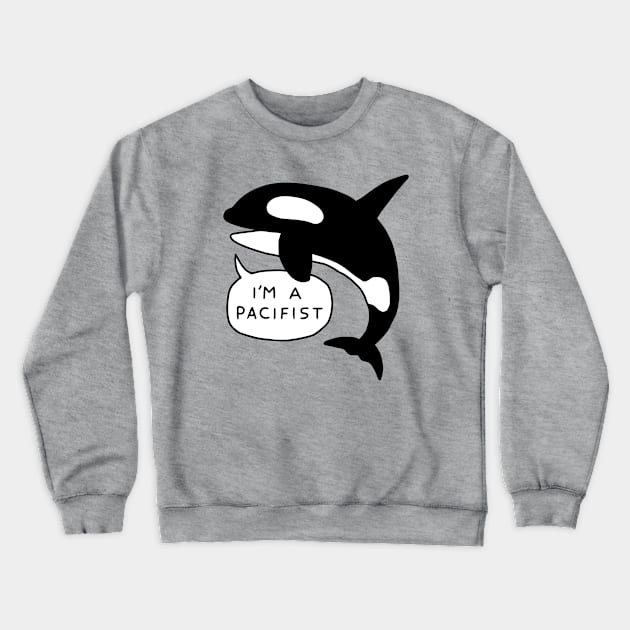 Nonviolence Whale Crewneck Sweatshirt by obinsun